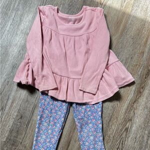 Carter's Blue and Pink Floral Leggings